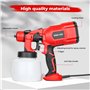 Pistolet Peinture Electrique 1200ml, 550W HVLP Pulvérisateurs de Peinture, Station Peinture Basse Pression avec 4 Buses en Cuivr