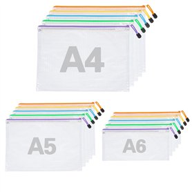 15 pochettes de documents A4 A5 A6 5 couleurs