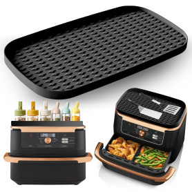 Tapis Silicone Air Fryer Compatible avec Ninja AF500EU AF400EU AF451EU DZ401 Foodi Max Dual Zone 9