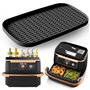 Tapis Silicone Air Fryer Compatible avec Ninja AF500EU AF400EU AF451EU DZ401 Foodi Max Dual Zone 9