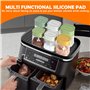 Tapis Silicone Air Fryer Compatible avec Ninja AF500EU AF400EU AF451EU DZ401 Foodi Max Dual Zone 9,5L-10,4L, Étagère de Rangemen