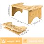 LUOJINYI Tabouret de toilette en bambou - Pliable - Sain et portable - Ergonomique - Pour salle de bain - Pour lutter contre la