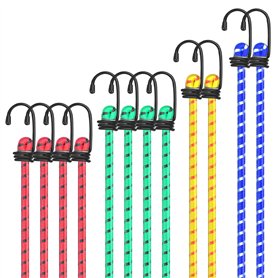 CIOXSOIO Lot de 12 Tendeurs Elastique avec Crochets
