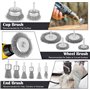 CIOXSOIO 12 Pièces Brosse Metallique pour Perceuse, 6mm Brosse Métallique Perceuse avec Tige Hexagonale, pour Bois et Métal Anti