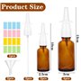 30ml+10ml Verre Vaporisateurs Nasaux Vide avec Buses Entonnoir Étiquettes