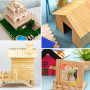 Wenrescry 400 Pièces Batonnet en bois,Batonnet glace,Bâtonnets en Bois pour Artisanat - Bâtonnets de Bricolage en Bois Naturel, 