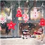 40pcs Décorations Noël Sapin Pendentifs en Bois Ornements d'arbre de Noël 10 Style avec Corde Embellissement Créatif pour Merry 