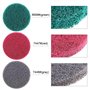Swpeet Lot de 16 tampons à récurer 12,7 cm 3 brosses à récurer pour carrelage avec 1 Crochet de Fixation pour Nettoyage de la Ma
