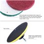 Swpeet Lot de 16 tampons à récurer 12,7 cm 3 brosses à récurer pour carrelage avec 1 Crochet de Fixation pour Nettoyage de la Ma