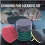 Swpeet Lot de 16 tampons à récurer 12,7 cm 3 brosses à récurer pour carrelage avec 1 Crochet de Fixation pour Nettoyage de la Ma