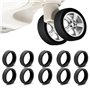 10 Pièces Housse de Roue de Valise Housse de Roue de Bagage en Silicone Réduit Le Bruit Roue de Valise Housse de Roue de Valise
