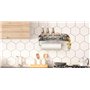 Diealles Shine Etagere Murale Cuisine, Rangement Epices Cuisine avec 4 Crochets et Porte-Rouleau de Cuisine, étagère Murale sans