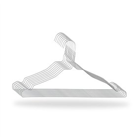 Lot de 50 cintres pour vêtements en Acier Inoxydable - Cintres antidérapants et résistants - Design Pliable - Idéal pour accroch