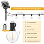 Guirlande Solaire Exterieur Lumineuse Led - 30M/100FT Guirlandes Guinguette Solaires Lumiere Extérieur avec Télécommande 8 Modes