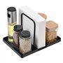 Szaboviktoria Noir Porte Serviette De Table Avec Plateau Pour Épices