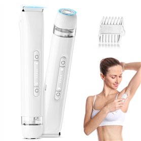 Rasoir Électrique Femme Tondeuse Intime: Bikini Epilateur USB-C Rechargeable Précise étanche IPX7 120min - Double Tête Rasoir fé