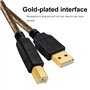 Yeung Qee Câble d'imprimante USB haute vitesse 10 m USB 2.0 type A mâle vers type B mâle pour imprimante HP, Canon, Lexmark, Del