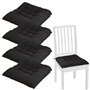 Sporgo Lot de 4 coussins de chaise : coussins d'assise confortables 40 x 40 cm avec liens