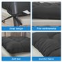 Sporgo Lot de 4 coussins de chaise : coussins d'assise confortables 40 x 40 cm avec liens, coussins de chaise d'extérieur et int