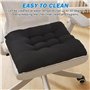 Sporgo Lot de 4 coussins de chaise : coussins d'assise confortables 40 x 40 cm avec liens, coussins de chaise d'extérieur et int
