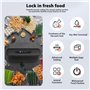 Sporgo Appareil de mise sous vide : machine à emballer sous vide avec 20 sacs sous vide, pour aliments, avec affichage LED, appa