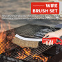 Sporgo Brosse de barbecue en laiton 6 pièces : brosse en laiton pour barbecue multi-usages brosse à barbecue, brosse métallique 