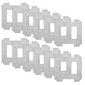 Lot de 12 chiffons de rechange pour robot de nettoyage de fenêtre Ecovacs Winbot W1 / W1 Pro / W2 / W2 Omni - Tampon de nettoyag