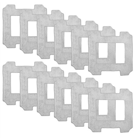 Lot de 12 chiffons de rechange pour robot de nettoyage de fenêtre Ecovacs Winbot W1 / W1 Pro / W2 / W2 Omni - Tampon de nettoyag