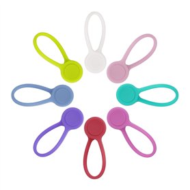 Clips de Câble Magnétique Réutilisables Silicone Attaches de Câble Réglables Câble Organisateur Idéaux pour la Gestion des Câble