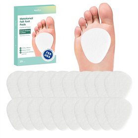Welnove Lot de 20 coussinets métatarsiens pour soulager la douleur - Pour homme et femme - Coussinets adhésifs en feutre en mous