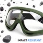 Lot de 6 Lunettes de Sécurité pour Enfants Réglables, Lunette Protection Bricolage Anti-Buée, Enfants Lunettes de Protection Cou