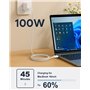 Cable USB C 100W 3M, Cable Chargeur USB C Charge Rapide Câble Type C Cable iPhone 3M Long Tressé Cordon Fil iPhone pour iPhone 1