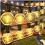 Guirlande lumineuse LED d'extérieur avec télécommande - 45 m - G40 - Avec ampoules d'extérieur IP44 - Résistante aux intempéries