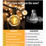 Guirlande lumineuse LED d'extérieur avec télécommande - 45 m - G40 - Avec ampoules d'extérieur IP44 - Résistante aux intempéries