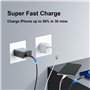 Câble iPhone Apple Certifié MFi, Lot de 2/1M+2M Câble Lightning USB Câble Chargeur iPhone Nylon Cordon iPhone Fil Chargeur iPhon