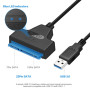 Cable sata to usb Adaptateur usb sata Compatible avec les disques durs externes et internes Adaptateur SSD/HDD 2,5 pouces Compat