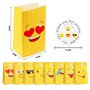 JOYISEN Pochette Cadeau 24 Pièces Sac Cadeau Petit avec 24 Autocollants 70GSM Sac Papier pour Enfants Anniversaire Mariage Gradu