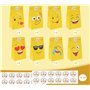 JOYISEN Pochette Cadeau 24 Pièces Sac Cadeau Petit avec 24 Autocollants 70GSM Sac Papier pour Enfants Anniversaire Mariage Gradu