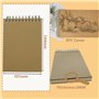 JOYISEN Lot de 4 carnets de notes lignés A6 - Petit bloc-notes à spirale - Beige - 80 feuilles/160 pages - Pour le bureau et l'é
