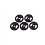 Alnicov Adaptateur 45 RPM pour platine vinyle 7 "Universal Record Pack de 5 (Noir)