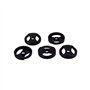 Alnicov Adaptateur 45 RPM pour platine vinyle 7 "Universal Record Pack de 5 (Noir)