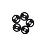 Alnicov Adaptateur 45 RPM pour platine vinyle 7 "Universal Record Pack de 5 (Noir)
