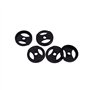 Alnicov Adaptateur 45 RPM pour platine vinyle 7 "Universal Record Pack de 5 (Noir)