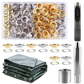 Foydream 120 Pcs Oeillets pour Baches 12mm