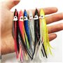 ANCLLO Lot de 30 leurres multicolores en forme de pieuvre souple pour pêche à la traîne en eau salée
