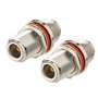 Bingfu Adaptateur Connecteur Coaxial Cuivre 50 Ohms à Montage sur Cloison n Femelle à n Femelle (Paquet De 2) Compatible avec Pa