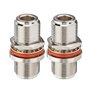 Bingfu Adaptateur Connecteur Coaxial Cuivre 50 Ohms à Montage sur Cloison n Femelle à n Femelle (Paquet De 2) Compatible avec Pa
