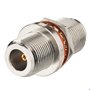 Bingfu Adaptateur Connecteur Coaxial Cuivre 50 Ohms à Montage sur Cloison n Femelle à n Femelle (Paquet De 2) Compatible avec Pa