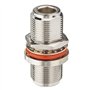 Bingfu Adaptateur Connecteur Coaxial Cuivre 50 Ohms à Montage sur Cloison n Femelle à n Femelle (Paquet De 2) Compatible avec Pa