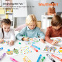 Shuttle Art Marqueur à Point Lavable,10 Couleurs Dot Marker, Feutre Enfant Non Toxique, Bingo Dabber pour Création, Activité Cré